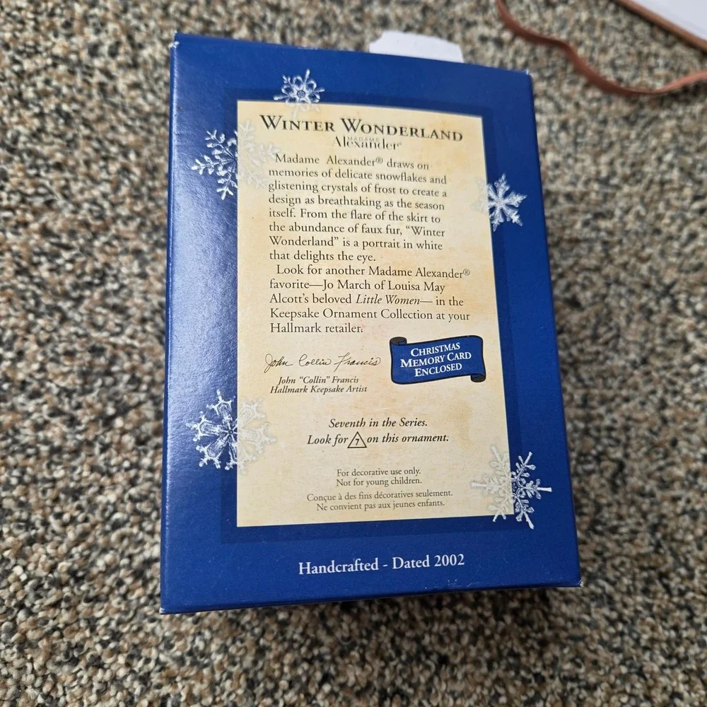 Hallmark Keepsake 2002 Madame Alexander Winter Wonderland Ornament 7th Series